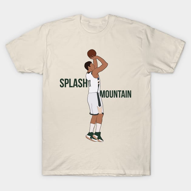 Brook Lopez 'Splash Mountain'- Milwaukee Bucks T-Shirt by xavierjfong